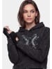 myMo ROCKS Women Hoodie in Black Stone Wash