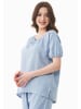 Organication Bluse "WOR17115" in Eisblau