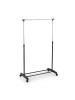 relaxdays Kleiderständer in Schwarz/ Silber - (B)76 x (H)91-156 x (T)40,5 cm