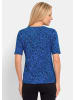 GOLDNER Kurzgröße:  Viskoseshirt im Leo Look in blau / gemustert