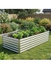 relaxdays Hochbeet in Silber - (B)240 x (H)57 x (T)90 cm