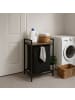relaxdays Wäschesammler in Schwarz/ Braun - 65 L