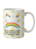 Mr. & Mrs. Panda Trinklernbecher Einhorn Regenbogen mit Spruch in Weiß