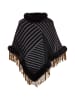 osha Damen Poncho in Schwarz
