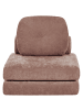 Beliani Schlafsofa OLDEN in Braun - (W) 81 x (H) 54 x (L) 91 cm