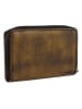 Greenburry Destressed Geldbörse RFID Schutz Leder 13.5 cm in dirty yellow