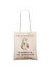 Mr. & Mrs. Panda Tote Bag Weinhändlerin Leidenschaft mit Spruch in Creme