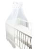 TupTam Babybett Himmel mit Schleife Transparent in grau/weiß
