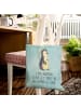 Mr. & Mrs. Panda Shopping Bag Pinguin Blumen mit Spruch in Eisblau