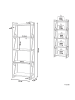 Beliani Bücherregal FORRES in Braun/Schwarz - (W) 64 x (H) 184 x (L) 40 cm