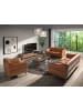 Angel Cerdá Chester-Sofa 6169 in Braun / Stahl