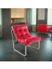 KADIMA DESIGN Design Loungesessel, Retro Style, Modular, Lobby, Chromkufen in Rot