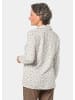 GOLDNER Kurzgröße:  Druckbluse mit Hemdblusenkragen in taupe / gemustert