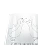 Mr. & Mrs. Panda Windlicht Pinguine Kuss mit Spruch in Transparent