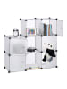 relaxdays Regalsystem in Transparent - (B)95x (H)95 x (T)32 cm