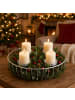 relaxdays Adventskranz in Silber - (H)10 x Ø 33 cm