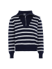 DreiMaster Maritim Damen Pullover Mit Streifen in DUNKELMARINE WOLLWEISSER STREIFEN