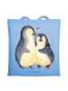Mr. & Mrs. Panda Einkaufstasche Pinguin umarmen ohne Spruch in Sky Blue