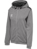 Hummel Trainingsjacke "Hmlauthentic Pl Zip Hoodie Woman" in Grau