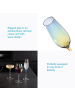 Intirilife Champagner Sekt Prosecco Glas 200ml in 2x 200ml Regenbogen Schimmer