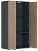 VCM  Holz Kommode Sideboard Anrichte Dalosa 3 Drehtüren in Anthrazit / Honig-Eiche