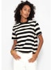 SASSYCLASSY T-Shirt mit Blockstreifen in Schwarz