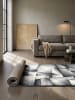 KADIMA DESIGN Teppichläufer Patchwork pflegeleicht Wohnzimmer Schlafzimmer Flur in Anthrazit
