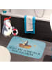 Mr. & Mrs. Panda Badvorleger Pinguin Angelboot mit Spruch in Eisblau