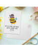 Mr. & Mrs. Panda Postkarte Hummel flauschig mit Spruch in Weiß