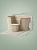 Feandrea 2er-Set: Katzentoilette in Cappuccinobeige - (B)76 x (H)33 x (T)64 cm