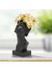 Mauro Ferretti Schwarze Harzstatuette in Form eines Frauenkopfes, 21 x 20 x 36,5 cm