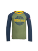 Trollkids Longsleeve "Preikestolen" in Mittelblau/Marineblau
