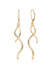 Elli Ohrringe 925 Sterling Silber Spirale, Wellen in Gold