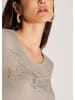 MADELEINE Glamouröses Oberteil mit Straßsteinen in cappuccino