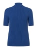 More & More figurbetonter Halbarm-Ripp-Pullover in college blue