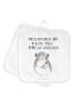 Mr. & Mrs. Panda Topflappen Chinchilla Blume mit Spruch in Weiß