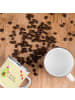 Mr. & Mrs. Panda Camping Emaille Tasse Avocado Party mit Spruch in Gelb Pastell
