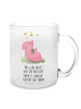 Mr. & Mrs. Panda Tee Tasse Schwein Glück mit Spruch in Transparent