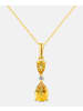 Diamant L'éternel Kette mit Anhänger, mit Citrin, 375 Gelbgold