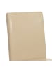 MCW 2er-Set Esszimmerstuhl Littau, Kunstleder, creme, dunkle Beine