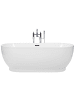 Beliani Freistehende Badewannen LEVERA in Weiß/Silber - (W) 78 x (H) 60 x (L) 170 cm