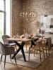 KADIMA DESIGN Esszimmertisch 160x80x76 cm Massivholz Metall Esstisch