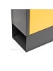 relaxdays Briefkasten in Schwarz-Gelb - (B)36 x (H)30 x (T)10 cm