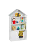 relaxdays Kinderregal in Weiß/ Grau - (B)68 x (H)115 x (T)28 cm
