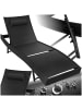tectake Rattan Sonnenliege, abnehmbares Kopfkissen, 69 x 211 x 41 - 94 cm