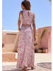 Buffalo Maxikleid in creme-pink bedruckt