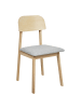 Beliani 2er-Set Esszimmerstuhl SCANDIA in Braun/Beige/Grau