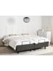 Beliani Doppelbett CASTELLAN in Grau/Schwarz - (W) 160 x (H) 37 x (L) 200 cm
