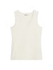 Marc O'Polo DfC V-Neck-Top slim in White Cotton