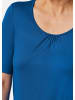 GOLDNER Kurzgröße:  Shirt Zeitloses Shirt, modernes Raffdetail in royalblau
